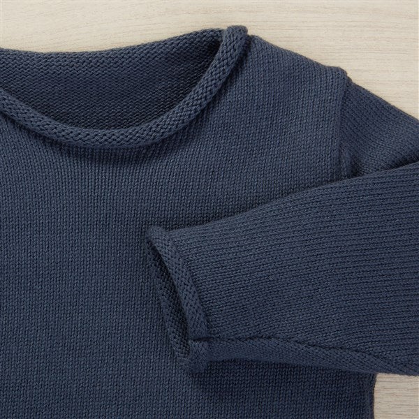 Blue/Navy baby sweater w/hat main image 1