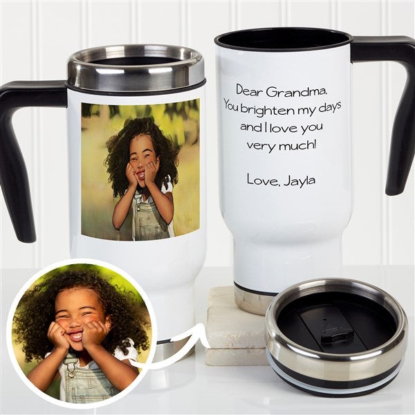 Cartoon Yourself Personalized Photo Travel Mug  - 46398