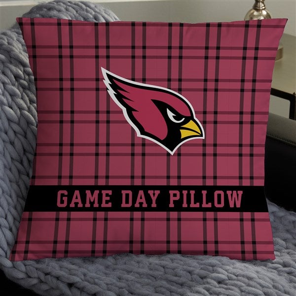 NFL Arizona Cardinals Plaid Personalized Throw Pillow - 46407