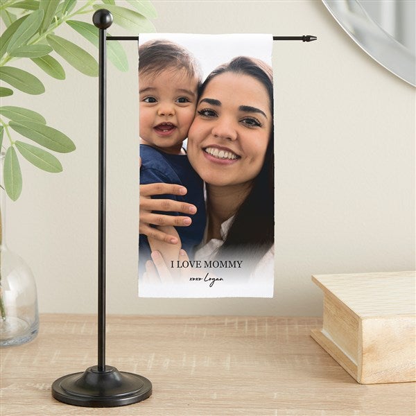 Photo & Message Personalized Mini Desk Flag  - 46432