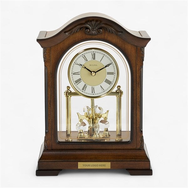 Personalized Logo Bulova Durant Crystal Pendulum Clock  - 46451