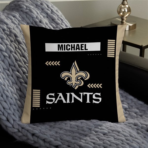 NFL New Orleans Saints Classic Personalized Throw Pillow - 46498