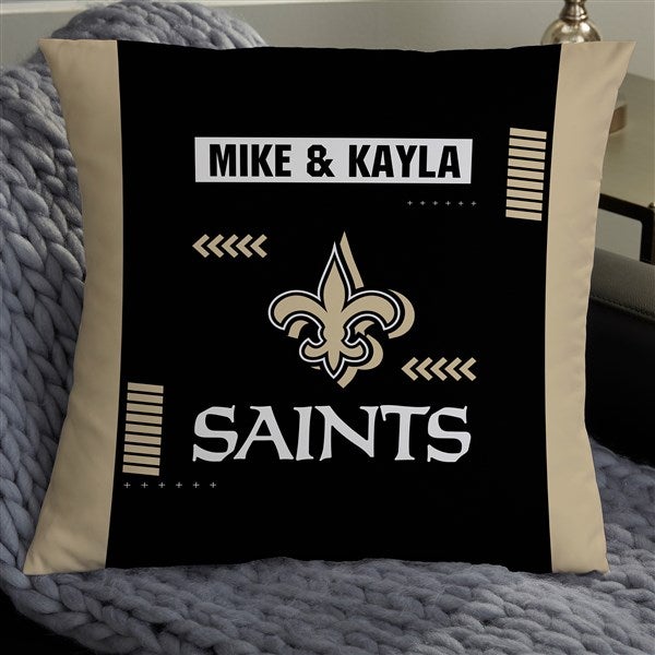 NFL New Orleans Saints Classic Personalized Throw Pillow - 46498