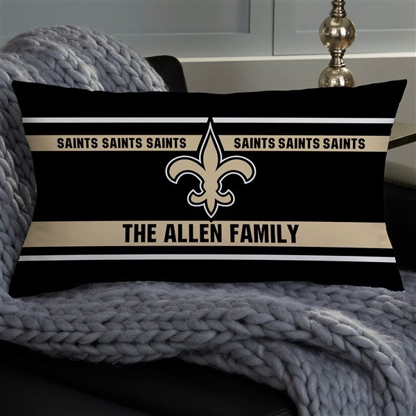 NFL New Orleans Saints Classic Personalized Throw Pillow - 46498