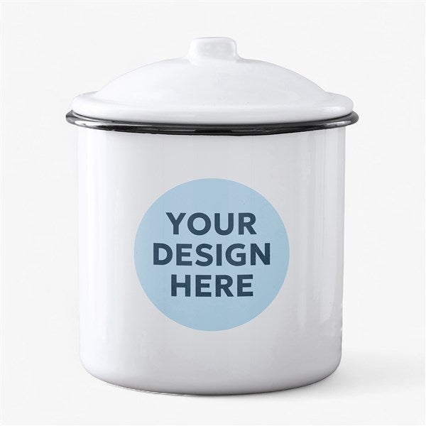 Personalized Logo Enamel Canister - Medium - 46537