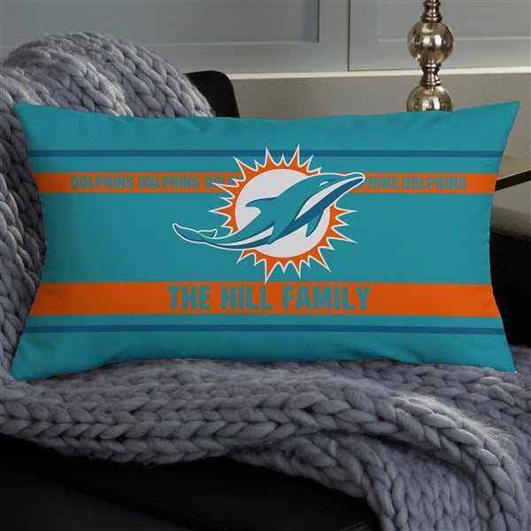 NFL Miami Dolphins Classic Personalized Throw Pillow - 46590