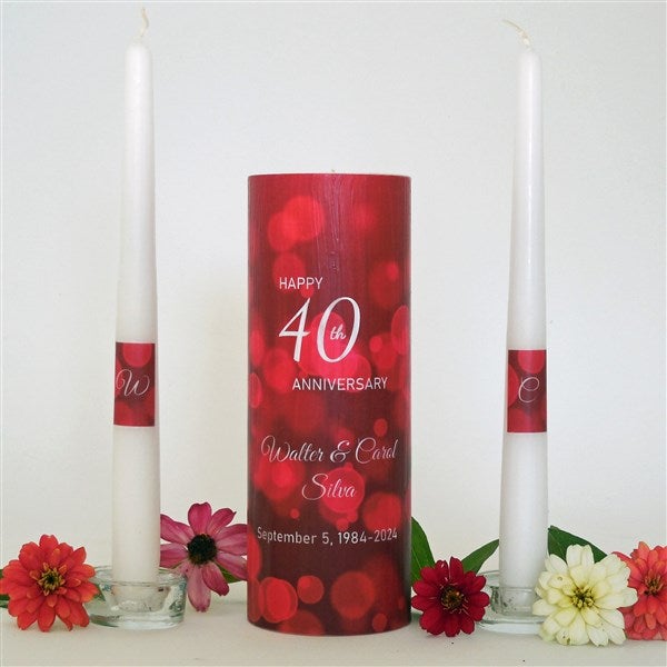 40th Anniversary Personalized Candle Set  - 46620D