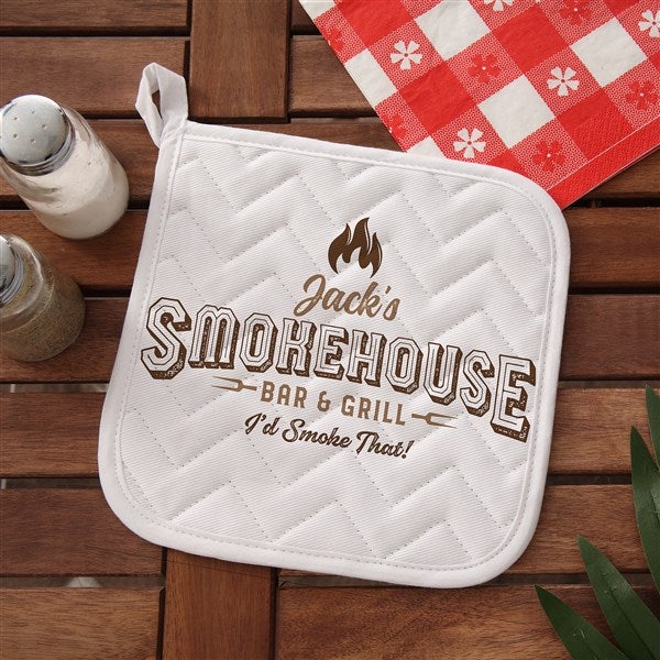 Smokehouse Personalized Apron & Potholder  - 46628
