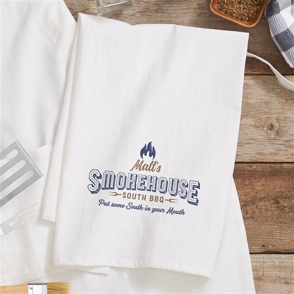 Smokehouse Personalized Flour Sack Towel  - 46630