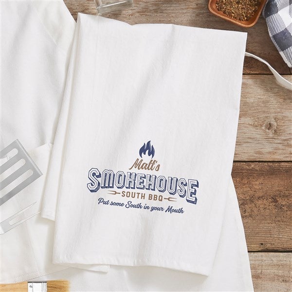 Smokehouse Personalized Flour Sack Towel  - 46630