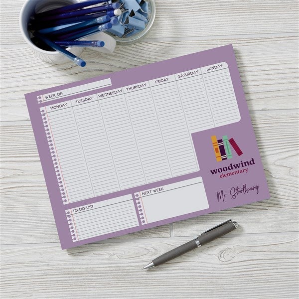 Personalized Logo Weekly Planner 8.5&quot;x11&quot;  - 46715