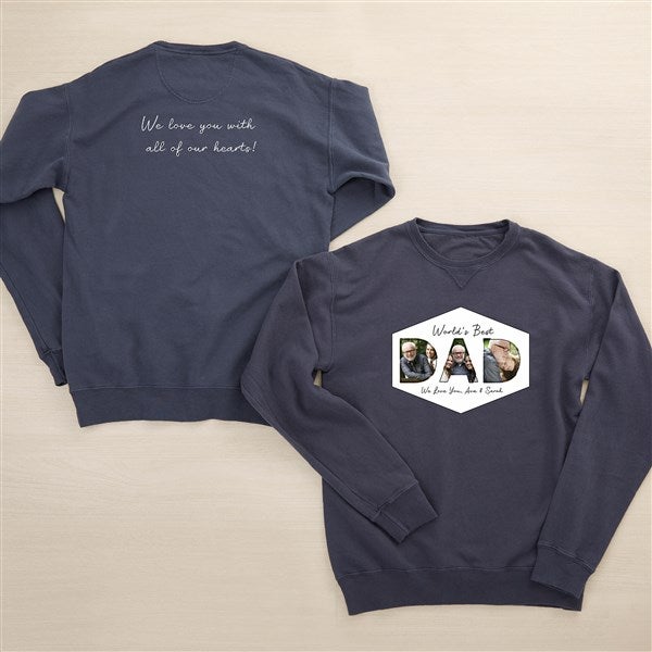 Memories with Dad Personalized 2-Sided Adult Sweatshirt  - 46719