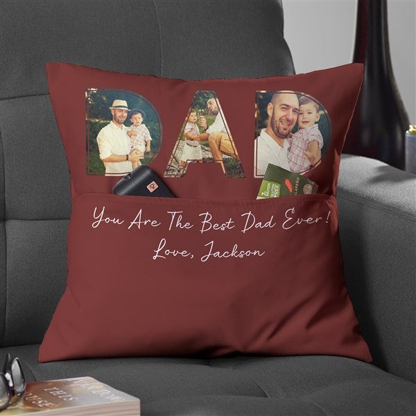 Memories With Dad Personalized Photo Pocket Pillow - 46723