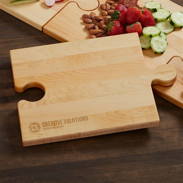 Personalized Logo Puzzle Piece Cutting Board  - 46731