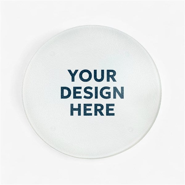 Personalized Logo Round Glass Cutting Board 8&quot;  - 46733