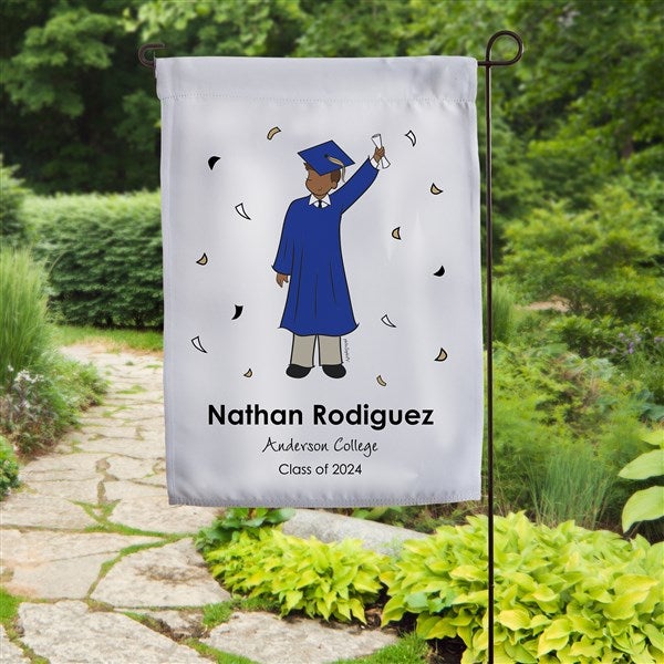 Graduation Guy philoSophie's Personalized Garden Flag  - 46751