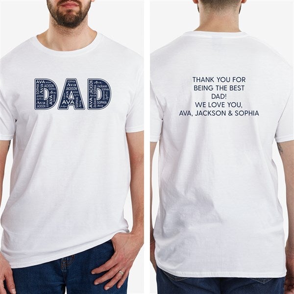Dad Repeating Name Personalized 2-Sided Men's Shirts  - 46755