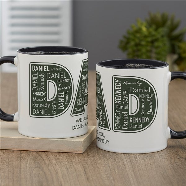 Dad Repeating Name Personalized Coffee Mugs - 46768