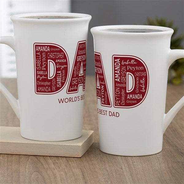 Dad Repeating Name Personalized Coffee Mugs - 46768