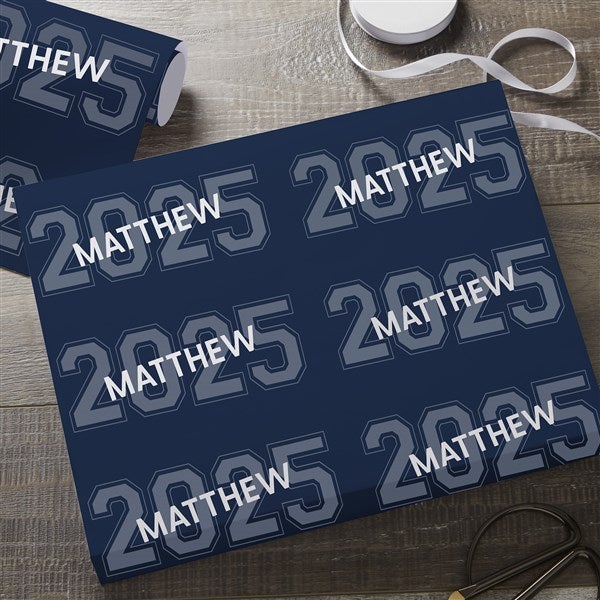 Collegiate Year Personalized Graduation Wrapping Paper - 46773