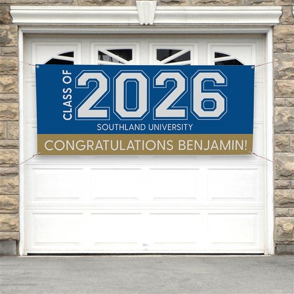 Collegiate Year Personalized Graduation Banner  - 46775