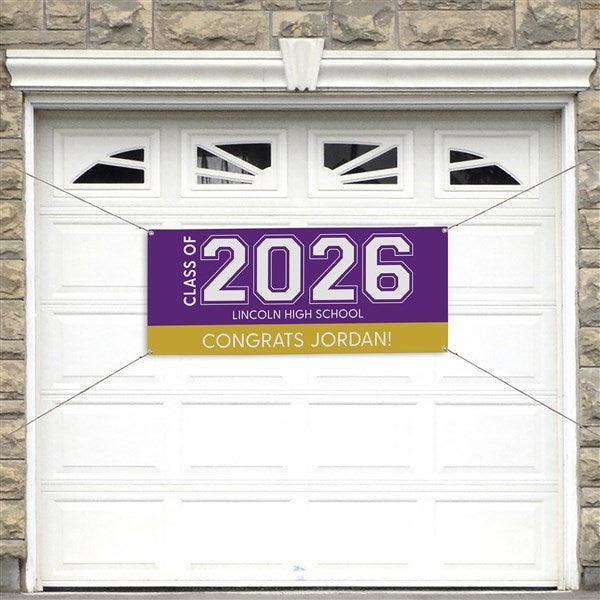 Collegiate Year Personalized Graduation Banner  - 46775