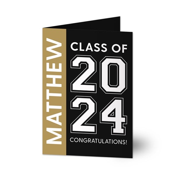 Collegiate Year Personalized Graduation Greeting Card - 46785