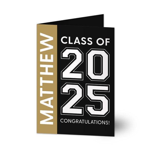 Collegiate Year Personalized Graduation Greeting Card - 46785
