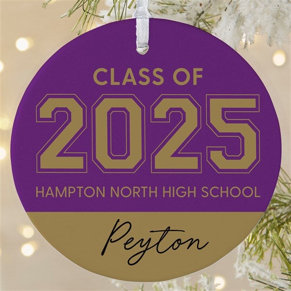 Collegiate Year Personalized Graduation Ornament  - 46790