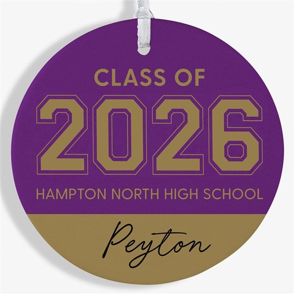 Collegiate Year Personalized Graduation Ornament  - 46790