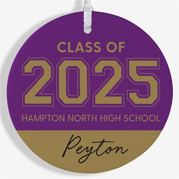 Collegiate Year Personalized Graduation Ornament  - 46790