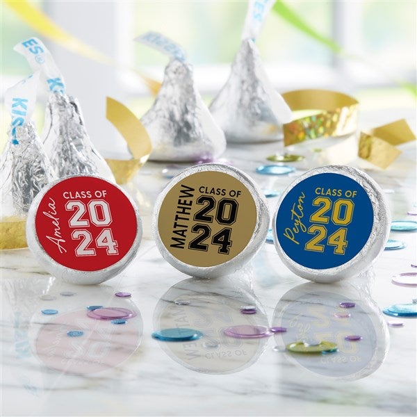 Collegiate Year Personalized Graduation Party Candy Stickers