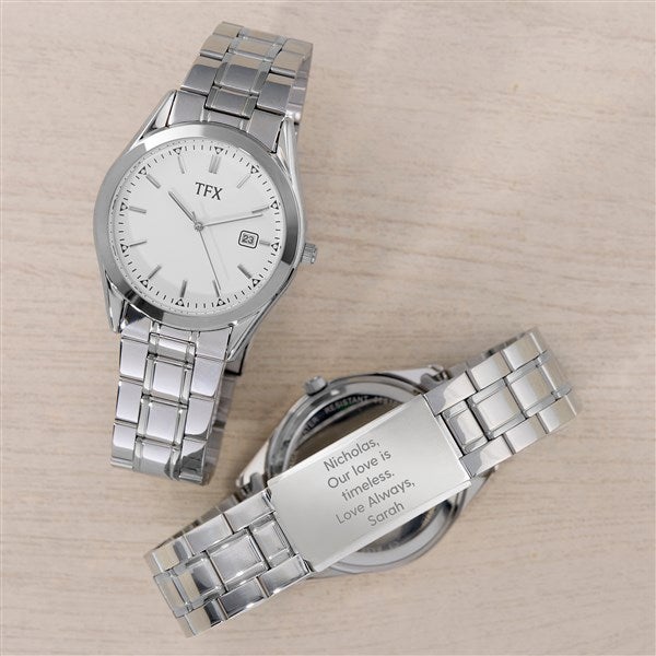 Men's Engraved Silver Watch - TFX By Bulova - 46799