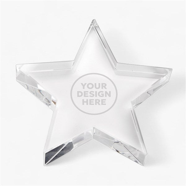 Personalized Logo Crystal Star Paperweight & Keepsake  - 46819