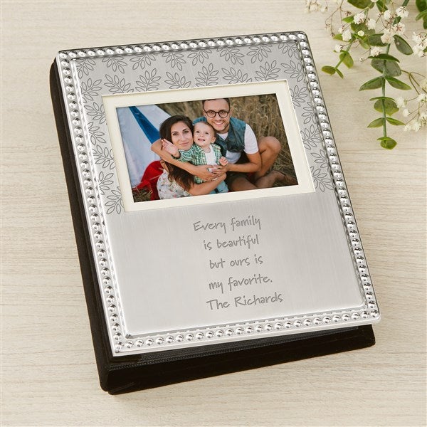 Write Your Own Engraved Silver Beaded Mini Photo Album - 46832