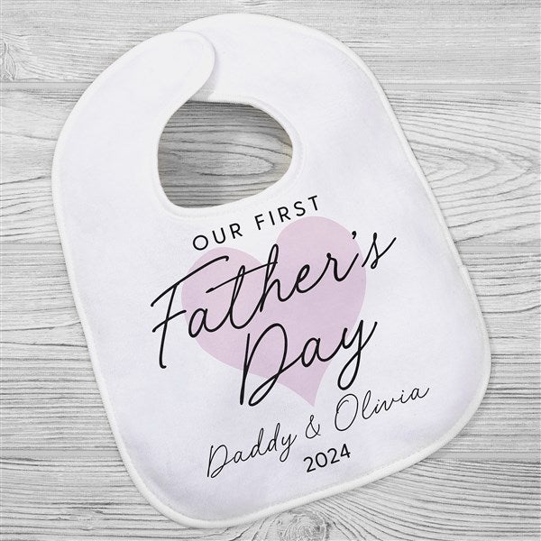 Our First Father&#39;s Day Personalized Baby Bibs - 46838