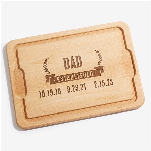 Date Established Personalized Hardwood Cutting Board  - 46845