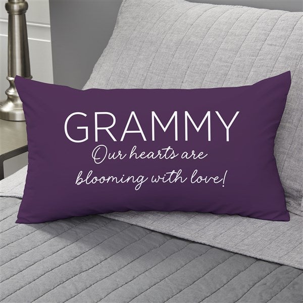 Blooming Heart Personalized Throw Pillow  - 46893