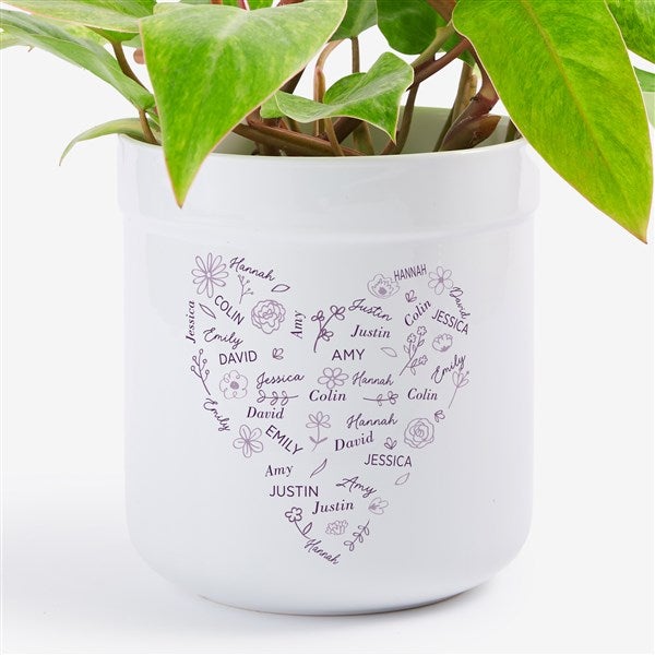 Blooming Heart Personalized Outdoor Flower Pot  - 46897
