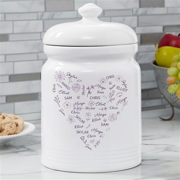 Blooming Heart Personalized Cookie Jar  - 46902