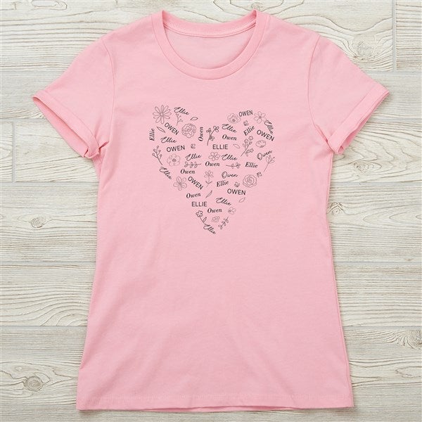 Blooming Heart Personalized Ladies Shirts  - 46911