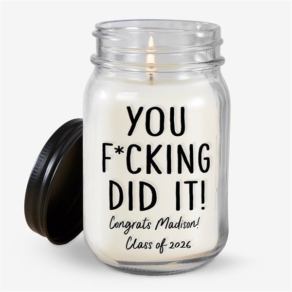 You Did It Personalized Candle Jar - 46926
