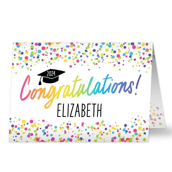 Colorful Graduation Personalized Greeting Card - 46929