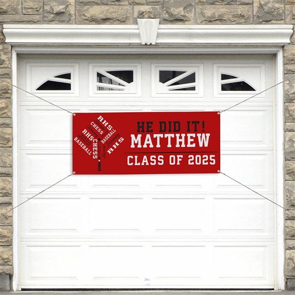 Repeating School Memories Personalized Graduation Banners - 46959