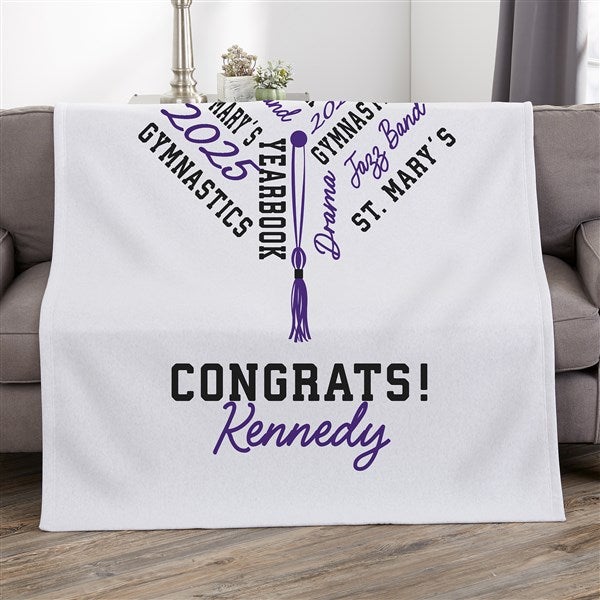 Repeating School Memories Personalized Blanket  - 46962