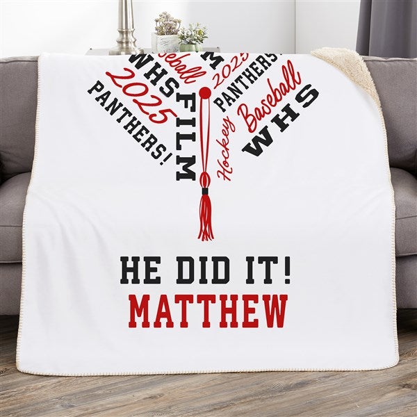Repeating School Memories Personalized Blanket  - 46962