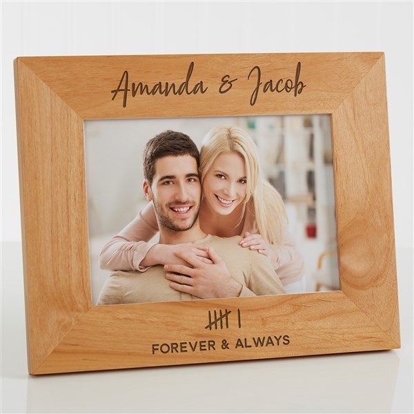 Anniversary Tally Personalized Wood Picture Frame  - 46974