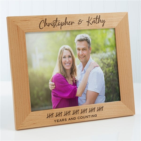 Anniversary Tally Personalized Wood Picture Frame  - 46974