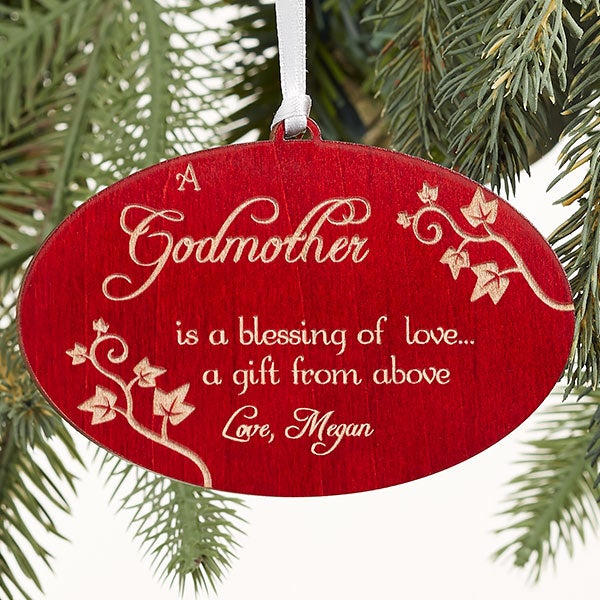 Personalized Blessings of Love Wood Christmas Ornaments - 4699