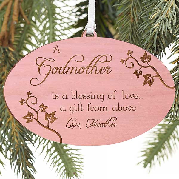 Personalized Blessings of Love Wood Christmas Ornaments - 4699